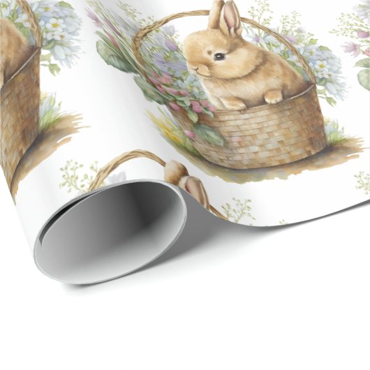 Waterverf Bunny Cadeaupapier (Rol Hoek)