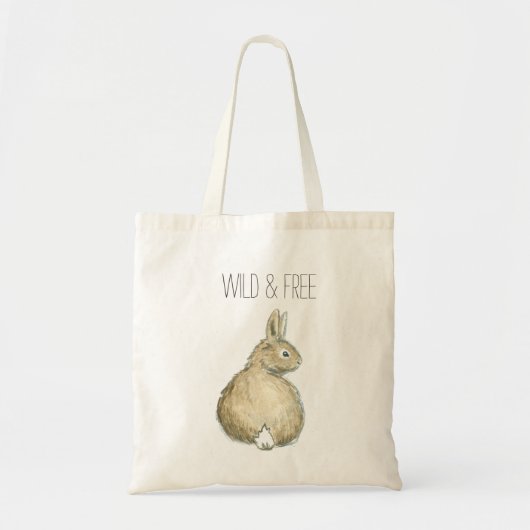  Waterverf Bunny Canvas tas (Voorkant)