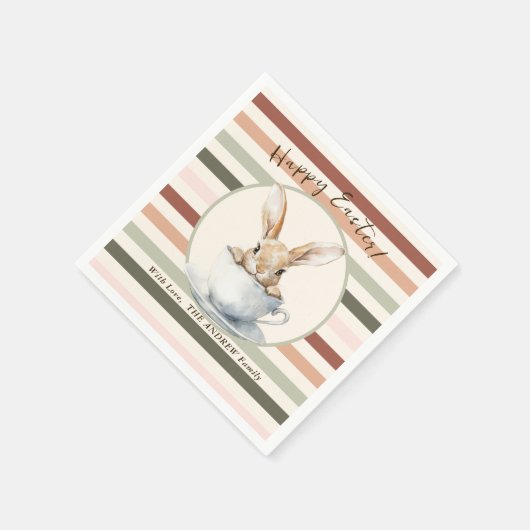 Waterverf Bunny Custom Spring Easter Servet (Hoek)