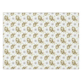 Waterverf  Bunny & Daisy Flowers Pasen Tafelkleed (Voorkant (Horizontaal))