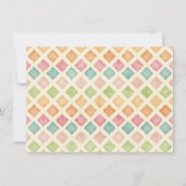 Waterverf Bunny Ears Boho Regenboog Paasbrunch Kaart (Achterkant)