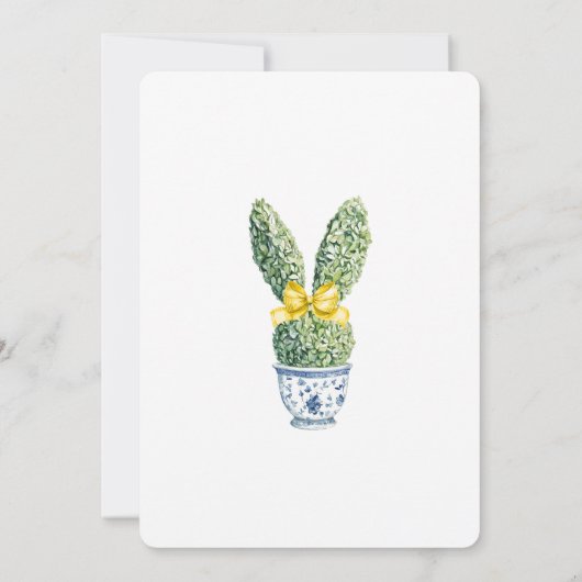 Waterverf Bunny Easter Brunch en Egg Hunt Kaart (Achterkant)