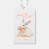 Waterverf Bunny Easter Cadeaulabel (Voorkant)