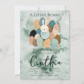 Waterverf Bunny Easter Pastel Baby shower Kaart (Voorkant)