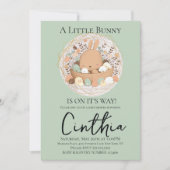 Waterverf Bunny Easter Pastel Basket Baby shower Kaart (Voorkant)