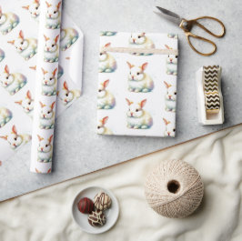 Waterverf Bunny Easter Wrapping Paper Cadeaupapier