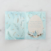 Waterverf Bunny, Eieren, Bloemen en mandje Kaart (Binnen)