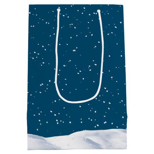 Waterverf Bunny en Sneeuwman Medium Cadeauzakje (Achterkant)