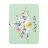 Waterverf Bunny & Flowers Pasen Magneet (Verticaal)