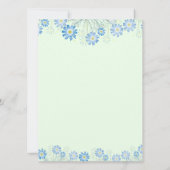 Waterverf Bunny in Gestreept Ei Pasen Kaart (Achterkant)