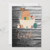 Waterverf Bunny Paaspasta Eieren Birthday Party Kaart (Voorkant)