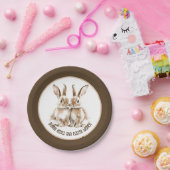🐰waterverf Bunny Papieren Bordje (Feest)