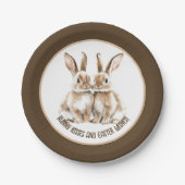 🐰waterverf Bunny Papieren Bordje (Voorkant)