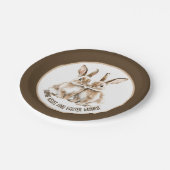 🐰waterverf Bunny Papieren Bordje (Gekanteld)