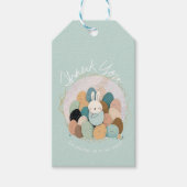 Waterverf Bunny Pasen Dank u Baby shower Boh Cadeaulabel (Voorkant)