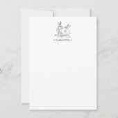 Waterverf Bunny Personalized Stationery Notitiekaartje (Voorkant)