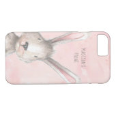 Waterverf Bunny Rabbit aangepaste naam Case-Mate iPhone Case (Achterkant (Horizontaal))