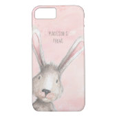 Waterverf Bunny Rabbit aangepaste naam Case-Mate iPhone Case (Achterkant)