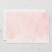 Waterverf Bunny Rabbit gepersonaliseerd baby showe Kaart (Achterkant)