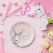 Waterverf Bunny Rabbit Het is een meisjesgewoonte Papieren Bordje (Feest)