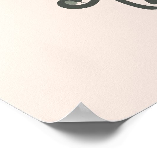 Waterverf Bunny Rabbit Nursery Poster (Hoek)