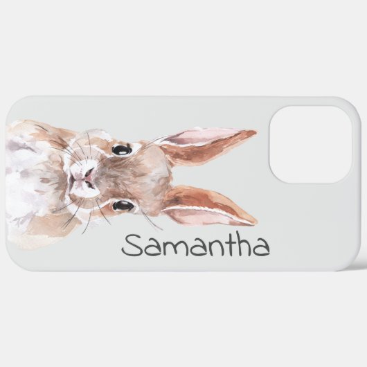 Waterverf Bunny Rabbit Persoonlijke naam Case-Mate iPhone Case (Achterkant / Rechts)