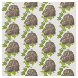 Waterverf Bunny Rabbit Schattigee Dierenartsenkuns Stof