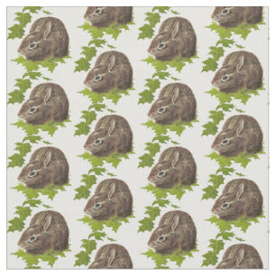 Waterverf Bunny Rabbit Schattigee Dierenartsenkuns Stof