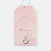 Waterverf Bunny Rabbit Voor Baby Custom Cadeaulabel (Achterkant)