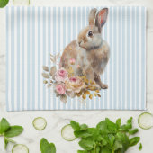 Waterverf Bunny rozen Kitchen Towel Theedoek (Gevouwen)