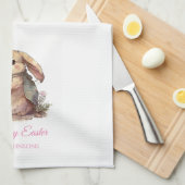 Waterverf Bunny Schattige Paaskeukenhanddoek Theedoek (Quarter Fold)