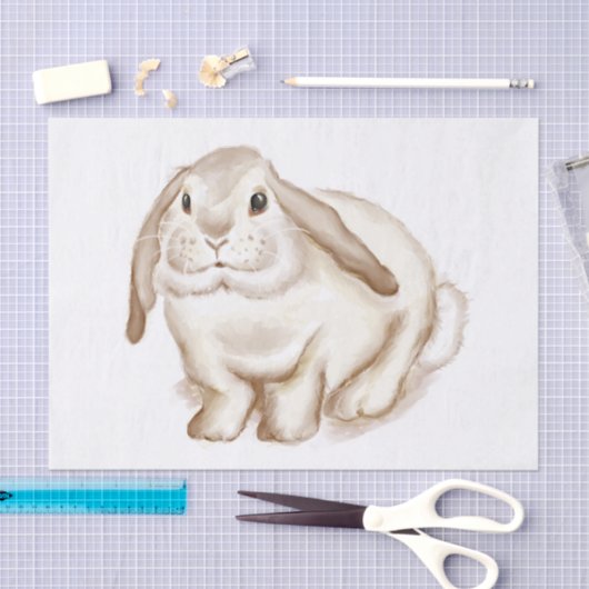 Waterverf Bunny Tissue Paper Tissuepapier (Craft)