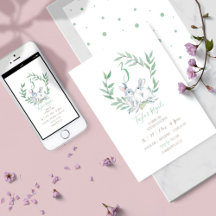 Waterverf Bunny Verjaardagsuitnodigingen Online