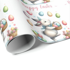 Waterverf Bunny's Joyful Easter Egg Hunt Cadeaupapier