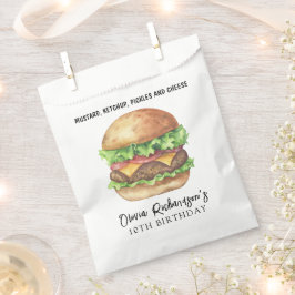 Waterverf Burger Feest Verjaardag Bedankzakje