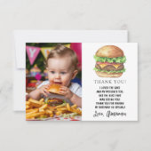 Waterverf Burger Party Verjaardag Bedankt (Voorkant)