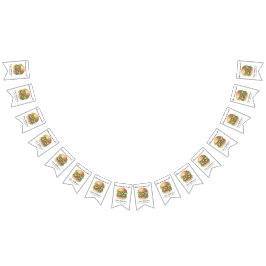 Waterverf Burger Party Verjaardag Vlaggetjes