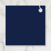 Waterverf Burgundy Blue Floral Gold Love Bedankjes Labels (Achterkant)