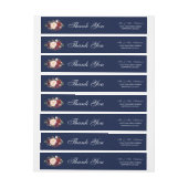 Waterverf Burgundy Blue Floral Weddenschap Bedankt (Vel)