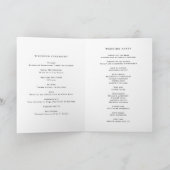 Waterverf Burgundy & Blue Flowers Wedding Booklet Programma (Binnen)