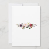 Waterverf Burgundy Blush Bloemige Afstudeerfeest Kaart (Achterkant)