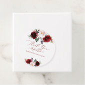 Waterverf Burgundy Blush Flowers Hartelijk dank Bedankjes Labels (In situ)