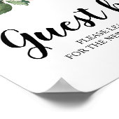 Waterverf Burgundy Blush Pink & Red Floral Poster (Hoek)