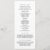 Waterverf Burgundy en Blue Flowers Wedding Programmakaart (Achterkant)