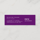 Waterverf Burgundy en Plum Floral Painting Mini Visitekaartje (Achterkant)