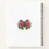 Waterverf Burgundy Floral Geometric Notitieboek (Achterkant)