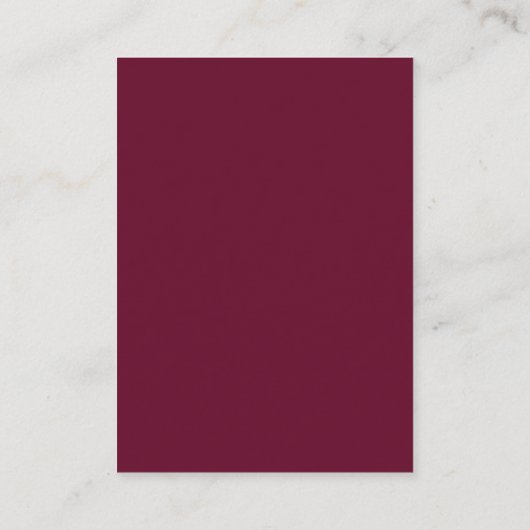 Waterverf Burgundy Floral Greenery QR RSVP Informatiekaartje (Achterkant)