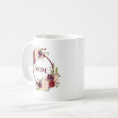 Waterverf Burgundy Floral mam Koffiemok (Voorkant links)