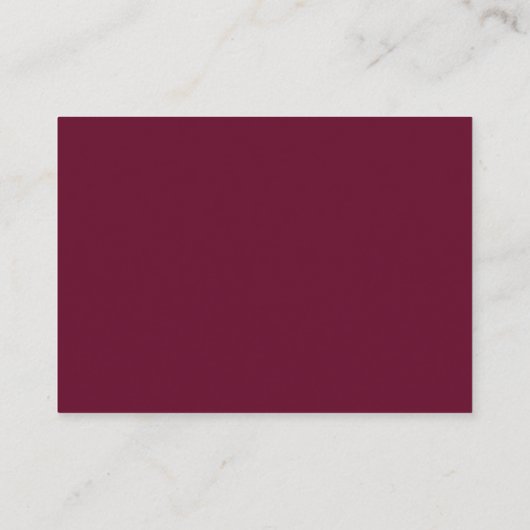 Waterverf Burgundy Floral QR Wedding RSVP Informatiekaartje (Achterkant)