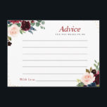 waterverf burgundy navy floral Advisory card Advieskaart<br><div class="desc">Een eenvoudig bloemontwerp met prachtige,  bogunde waterverf van de marine bloemen en gouden details op de randen en de rug. Voel vrij om de kleuren en tekstdetails te veranderen.</div>